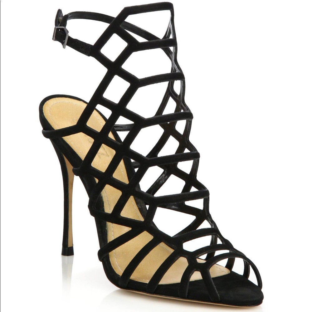 Schutz Juliana black suede sandals